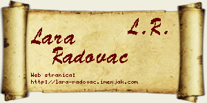 Lara Radovac vizit kartica